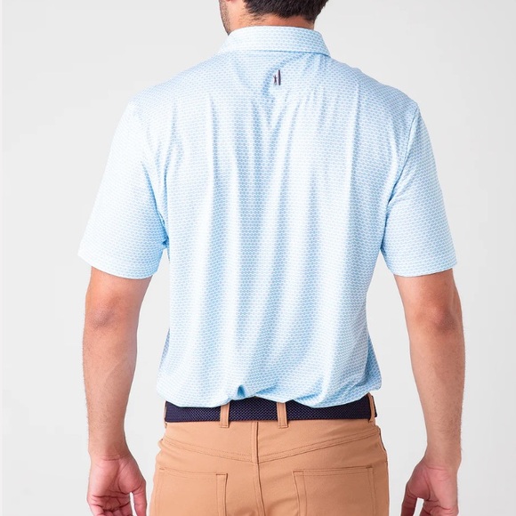 Johnnie-O Men’s XL Lake Blue Medallion Print Salem Prep-formance Golf Polo - Picture 3 of 7